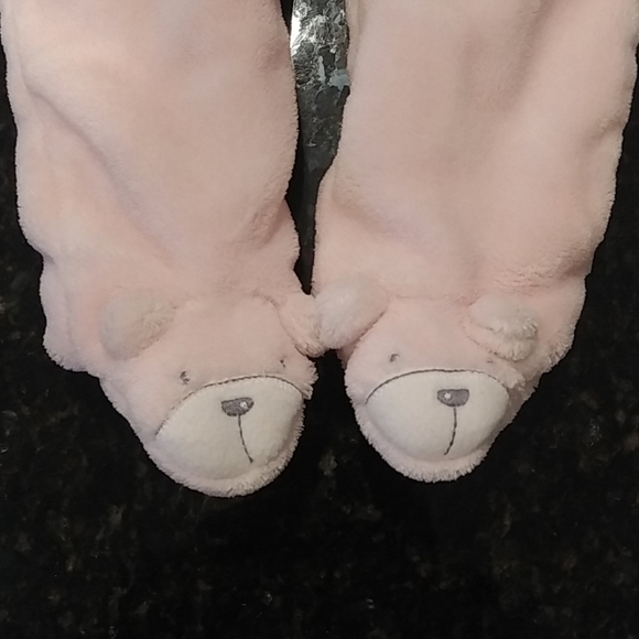 Absorba Pink Thick Plush Baby Sleeper Size 6-9 M - Picture 5 of 11